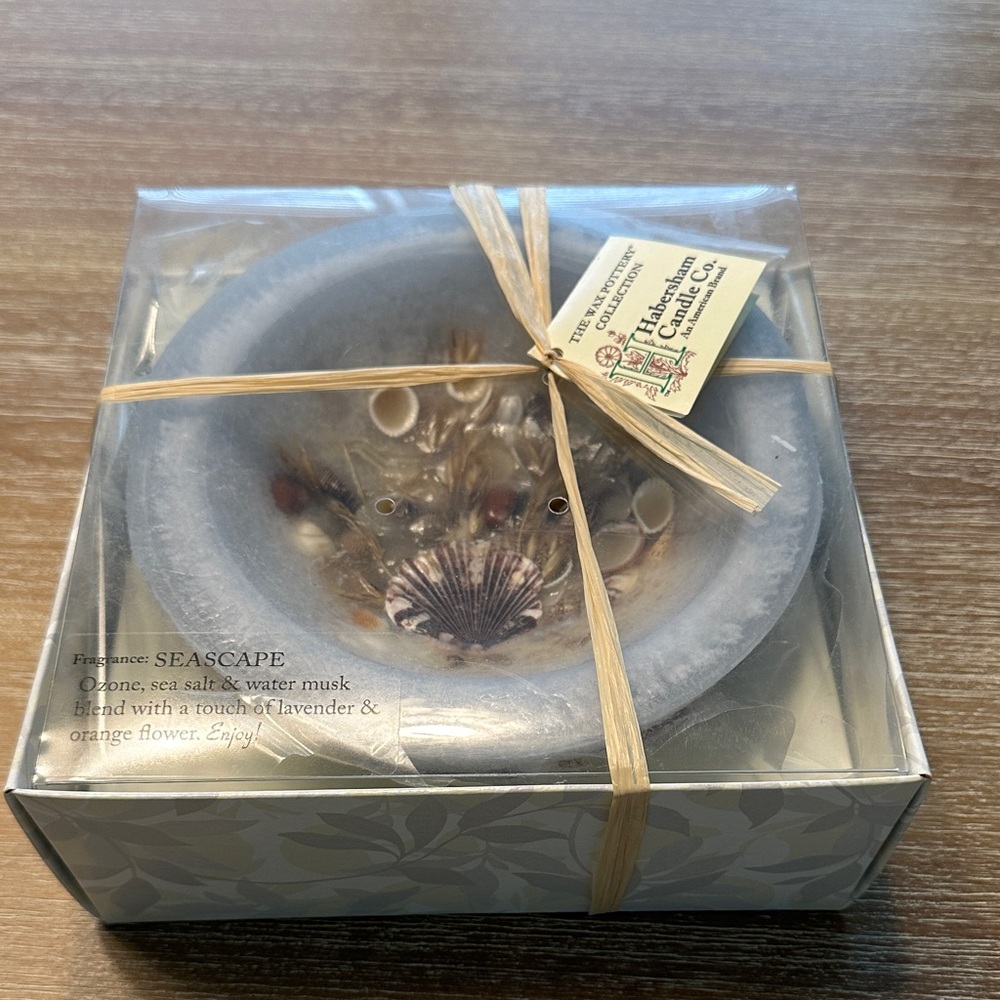 NWT Seascape The Wax Pottery Collection Habersham Candle Co. American Made